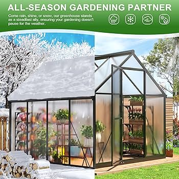 Amazon.com : Polar Aurora 6x8 FT Greenhouse, Quick Aluminum